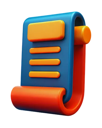 Invoice Document  3D Icon
