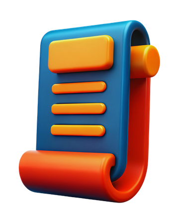 Invoice Document  3D Icon