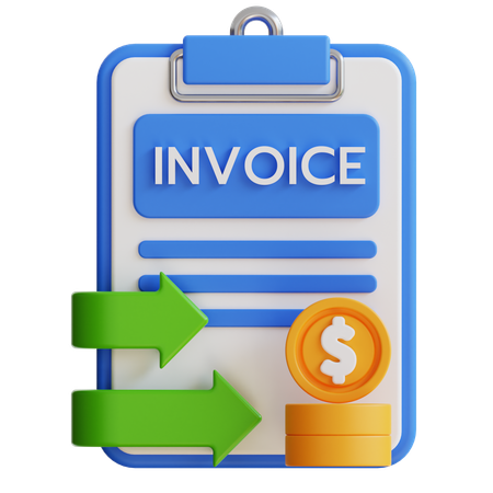 Invoice Document  3D Icon