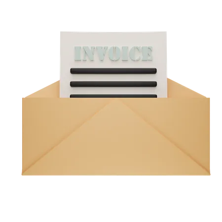 Invoice Envelope 3 D Icon 3D Icon