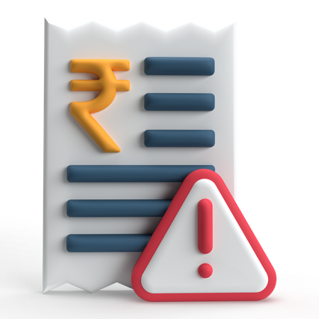 Invoice Error  3D Icon