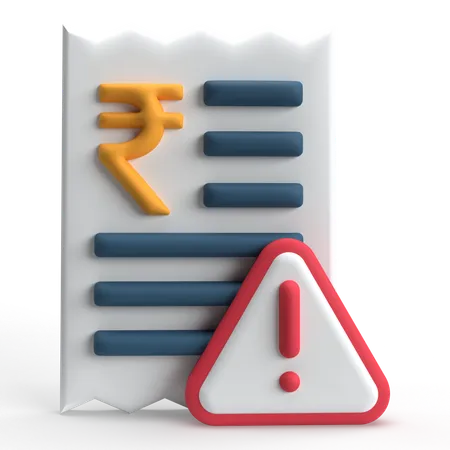 Invoice Error  3D Icon