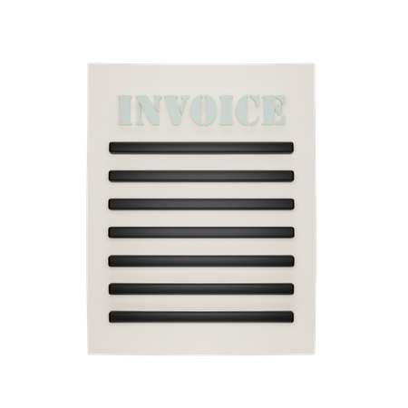 Invoice File  3D Icon