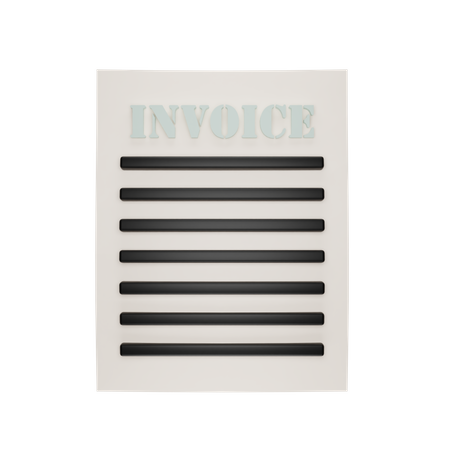 Invoice File  3D Icon