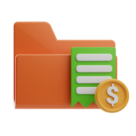 Invoice Folder  3D Icon