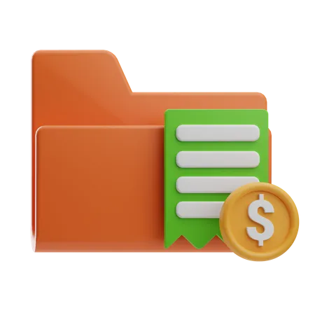 Invoice Folder  3D Icon