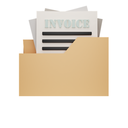 Invoice Folder  3D Icon