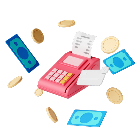 Invoice Machine  3D Icon