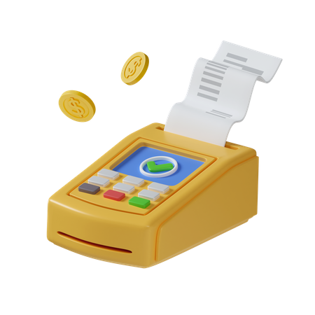 Invoice Machine  3D Icon