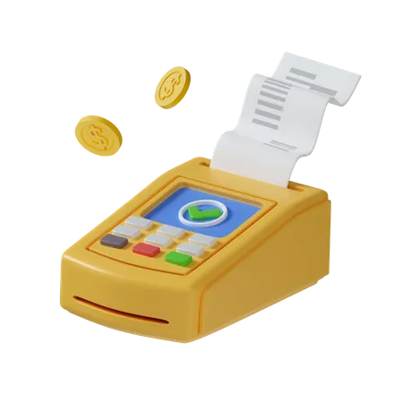 Invoice Machine  3D Icon