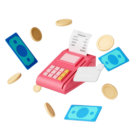 Invoice Machine  3D Icon
