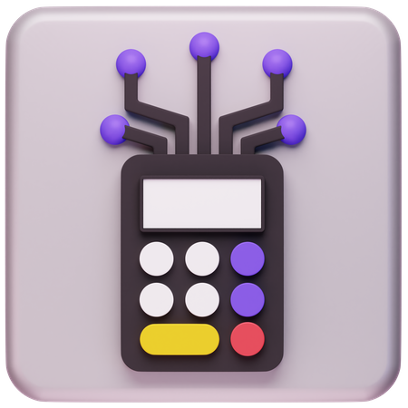 Invoice Machine Connection  3D Icon