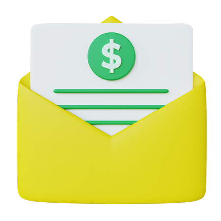 Invoice Message  3D Icon