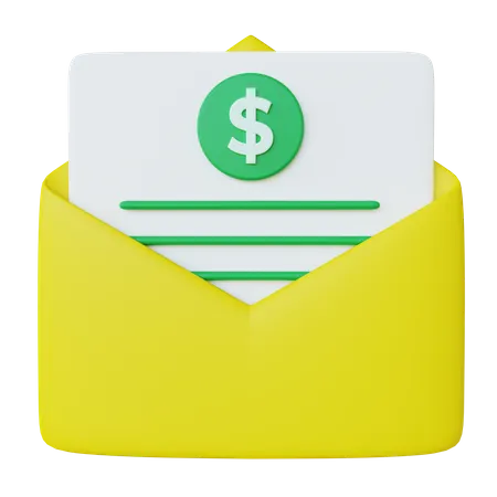 Invoice Message  3D Icon