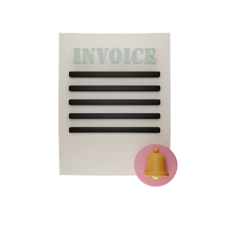Invoice Notification  3D Icon
