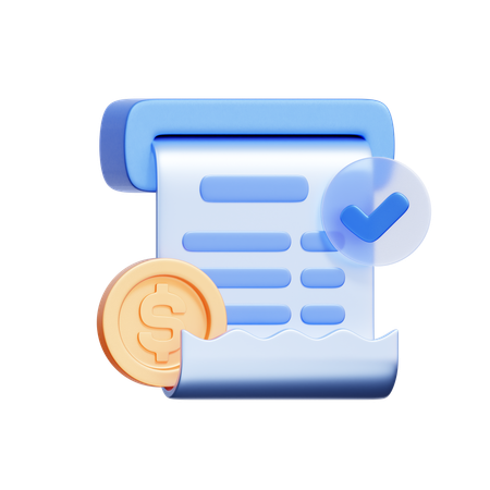 Invoice Payment  3D Icon