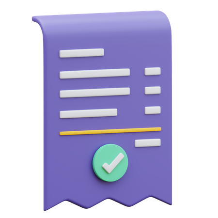 Invoice Payment  3D Icon