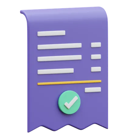 Invoice Payment  3D Icon