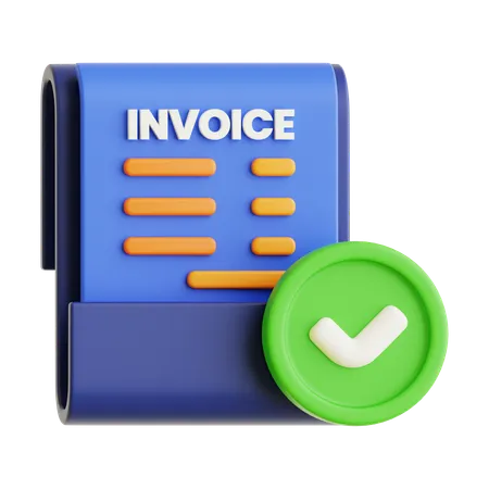 3 D Invoice Payments Icon 3D Icon