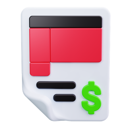 請求書受領  3D Icon