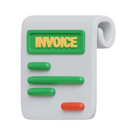 Invoice Receipt  3D Icon