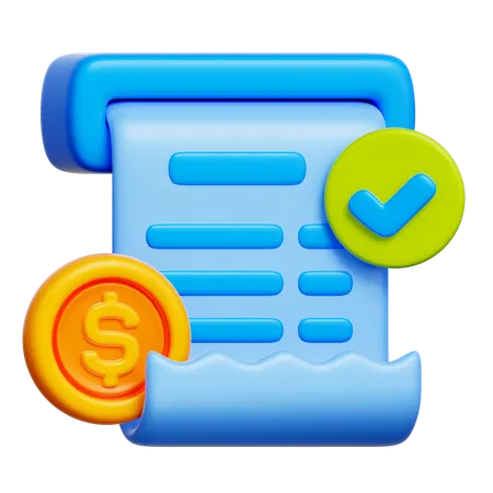 請求書受領  3D Icon