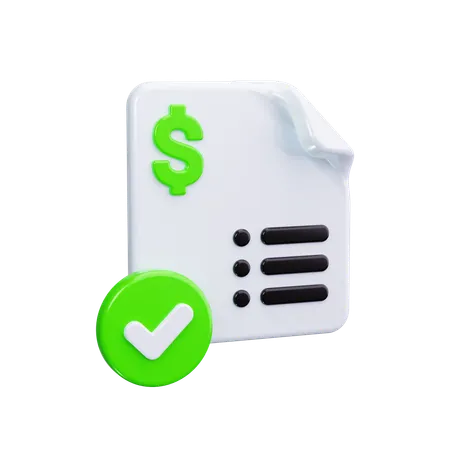 Invoice Receipt  3D Icon