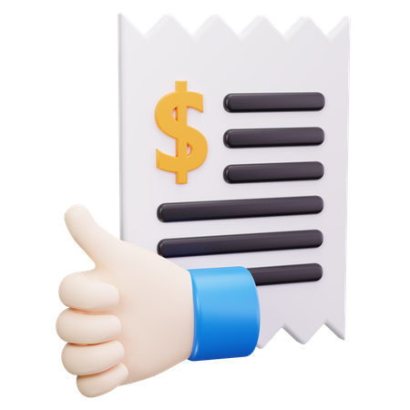 Invoice Receipt  3D Icon
