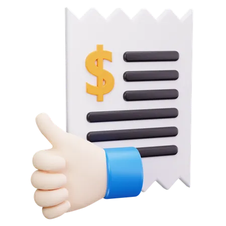 Invoice Receipt  3D Icon