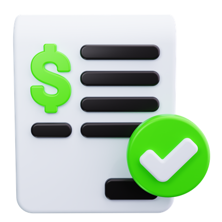 Invoice Receipt  3D Icon