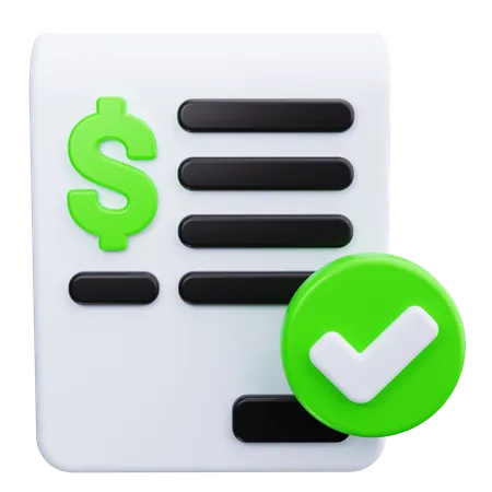 Invoice Receipt  3D Icon