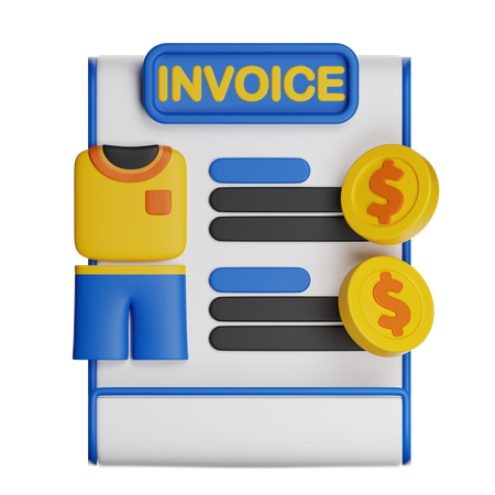 Invoice Receipt  3D Icon