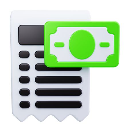 Invoice Receipt  3D Icon