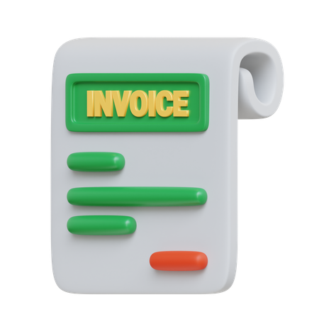 Invoice Receipt  3D Icon