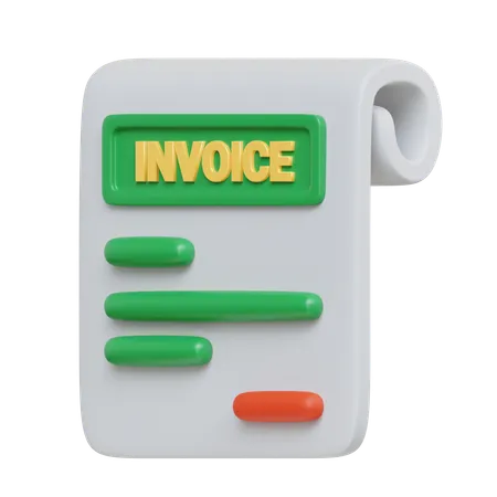 Invoice Receipt  3D Icon