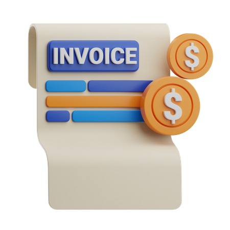 Invoice Receipt  3D Icon