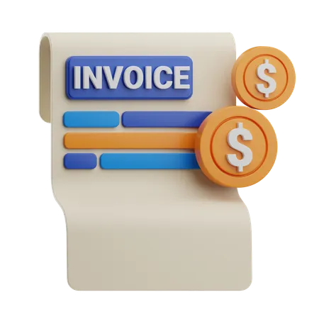 Invoice Receipt  3D Icon