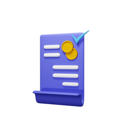 Invoice Receipt  3D Icon