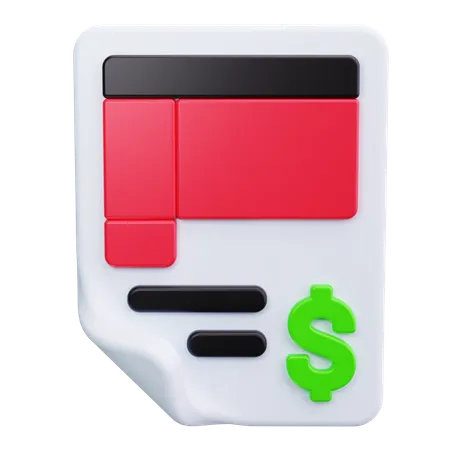 Invoice Receipt  3D Icon