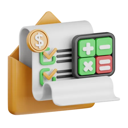 Invoice receipt  3D Icon