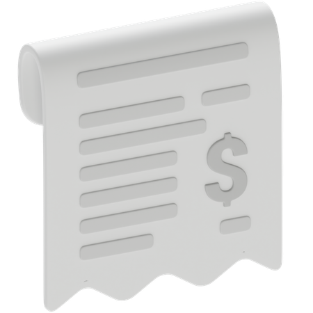 Invoice Receipt  3D Icon