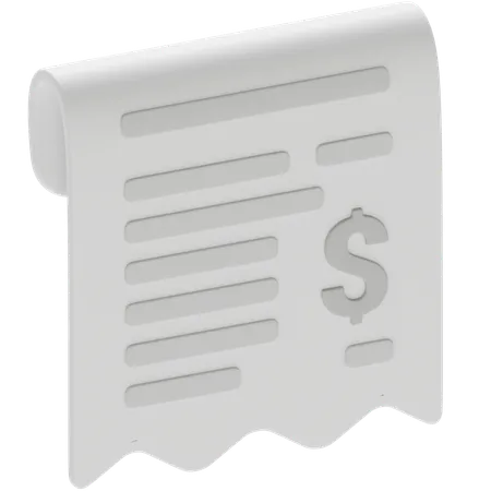 Invoice Receipt  3D Icon