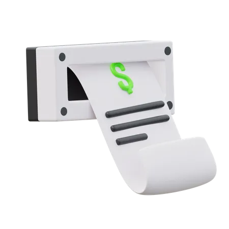 Invoice Receipt  3D Icon