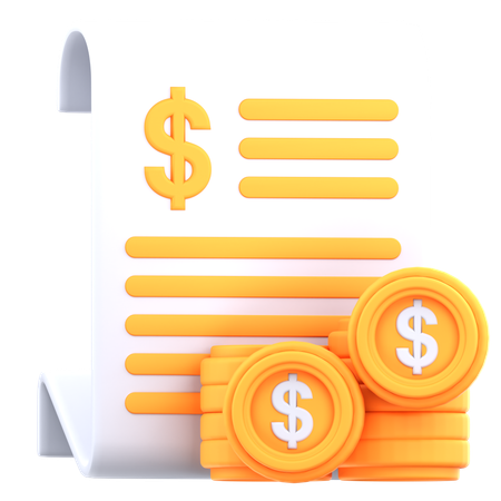 Invoice Receipt  3D Icon