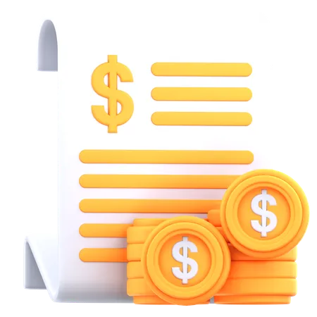 Invoice Receipt  3D Icon