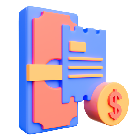 Invoice Receipt  3D Icon