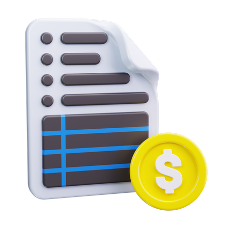 Invoice Receipt  3D Icon