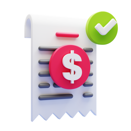 Invoice Receipt  3D Icon