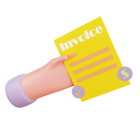 Invoice Receipt  3D Icon