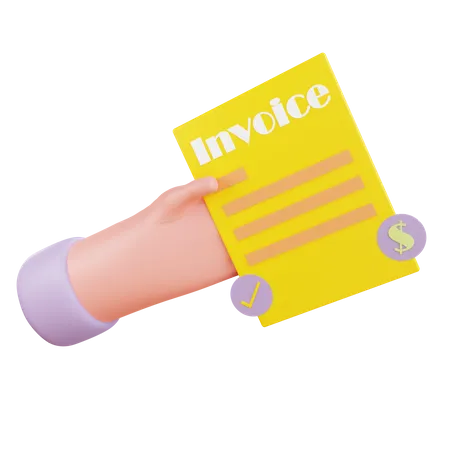 Invoice Receipt  3D Icon